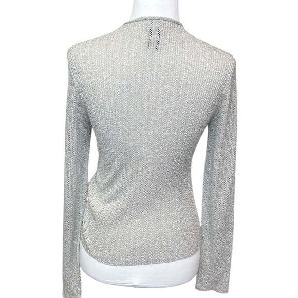 Carmen Marc Valvo Silver Women's Sweater - Picture 3 of 6